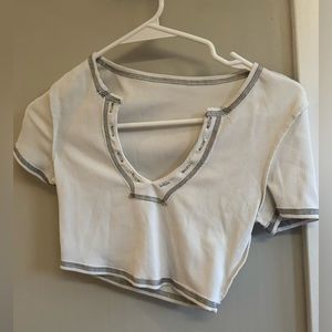 white shein crop top